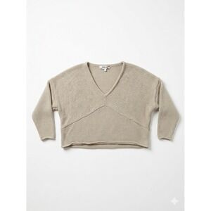 Helmut Lang Sweater Womens Brown Size P(XS) Cropped Alpaca Wool Blend Thick Knit